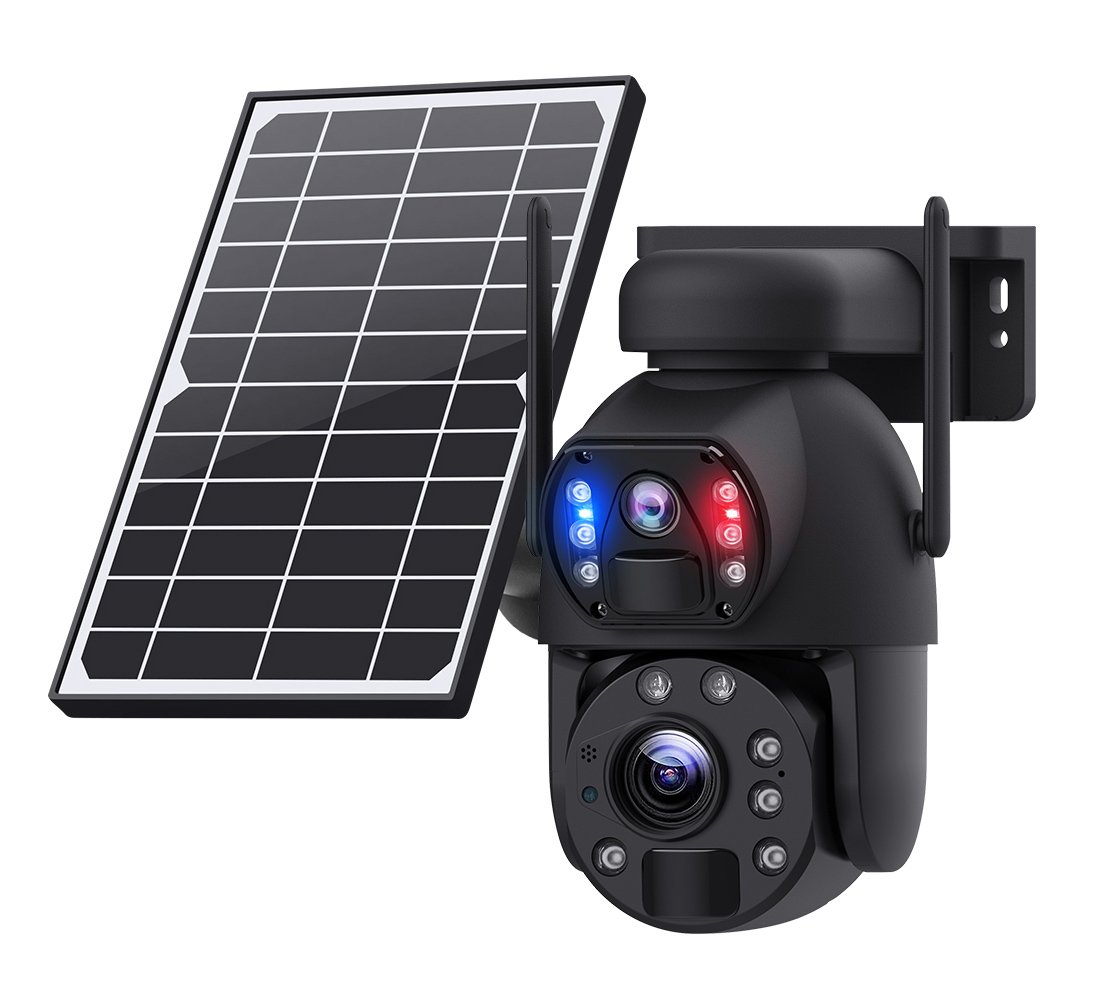 SECTEC smart ηλιακή κάμερα , 3MP dual lens, 20x zoom, WiFi, SD, PTZ 7037