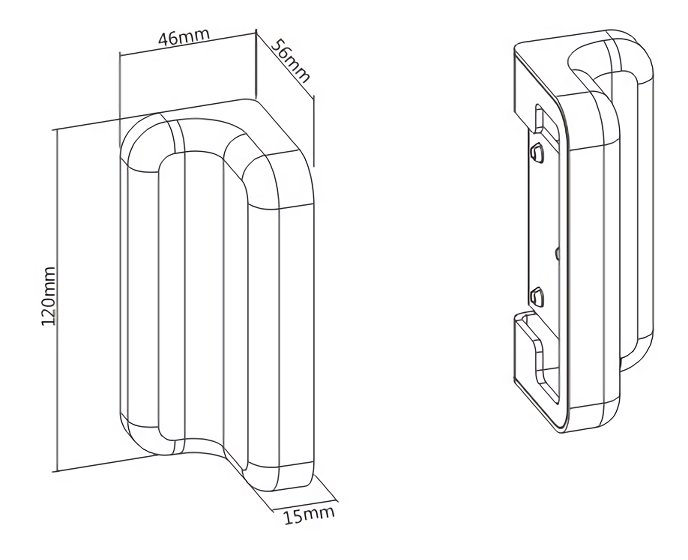 2x vaseis stirixis panel, SW series, gia toicho Vaseis SW series 4