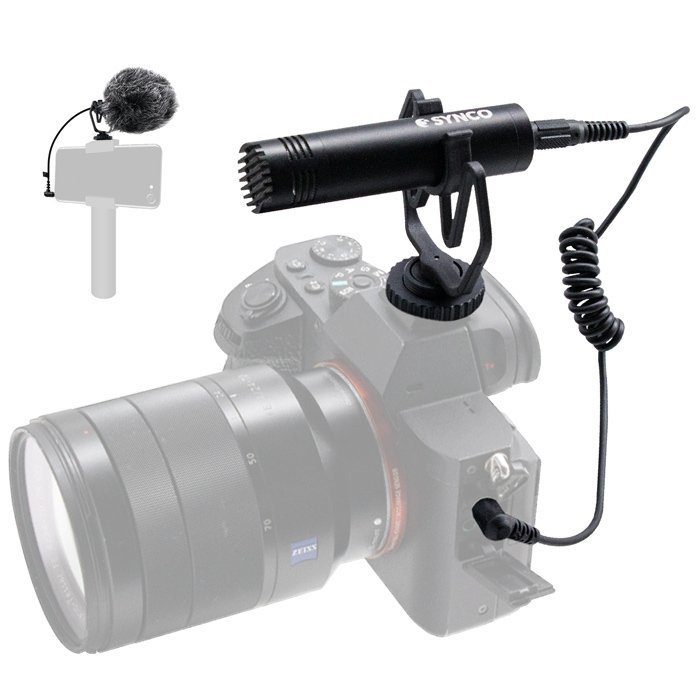 SYNCO μικρόφωνο για κάμερα , δυναμικό, 3.5mm, shock mount, μαύρο 4867 - Image 6