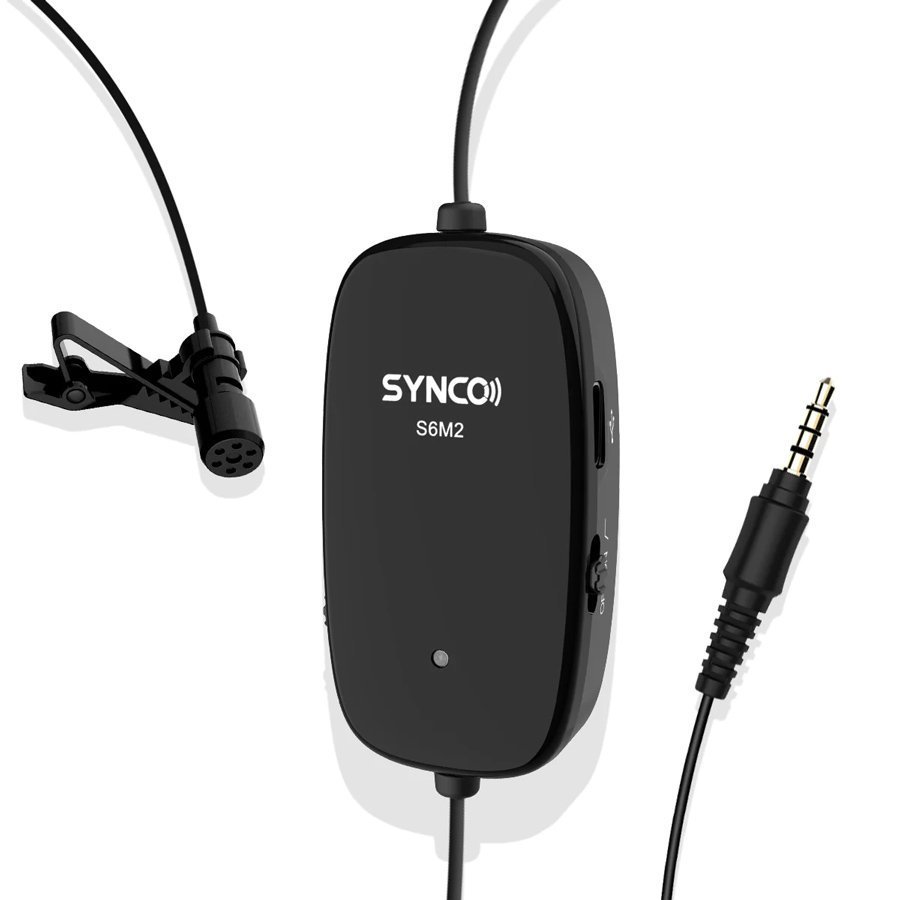 SYNCO μικρόφωνο Lav-S6M2, clip-on, omnidirectional, 3.5mm, 400mAh, μαύρο 4861