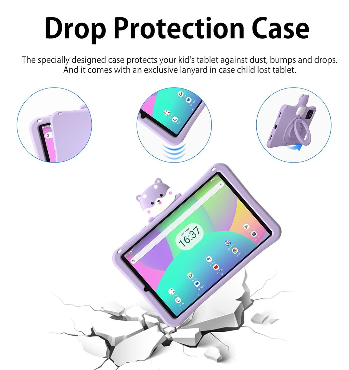 DOOGEE tablet Mini Kids, 8.4", 4/128GB, 4G, Android 13, 5060mAh, μωβ 9609 - Image 7