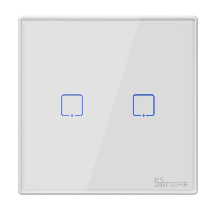 SONOFF smart διακόπτης  433MHz, αφής, διπλός, λευκός 2898
