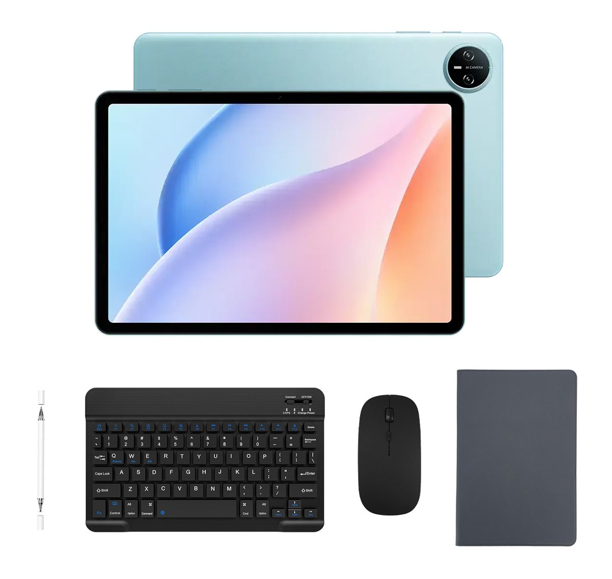 DOOGEE tablet ab A9 Pro με πληκτρολόγιο/ποντίκι/στυλό αφής/θήκη, 10.1", 4/128GB, Android 15, 6580mAh, μπλε