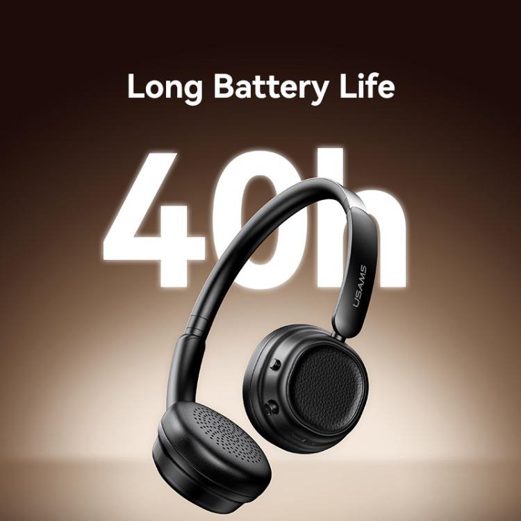 USAMS headphones SR01, ασύρματα, ANC, Φ40mm, 350mAh, μαύρα - Image 5