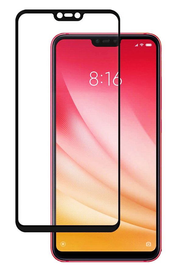POWERECH empered Glass 5D Full Glue για Xiaomi MI 8 Lite, Black