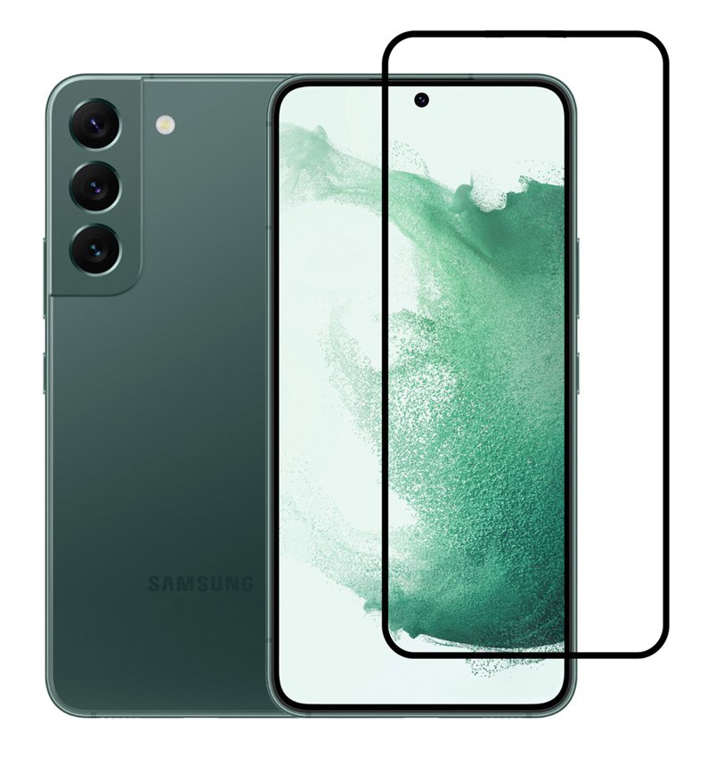POWERTECH tempered glass 3D , full glue, Samsung S22+ 5G, μαύρο 3745