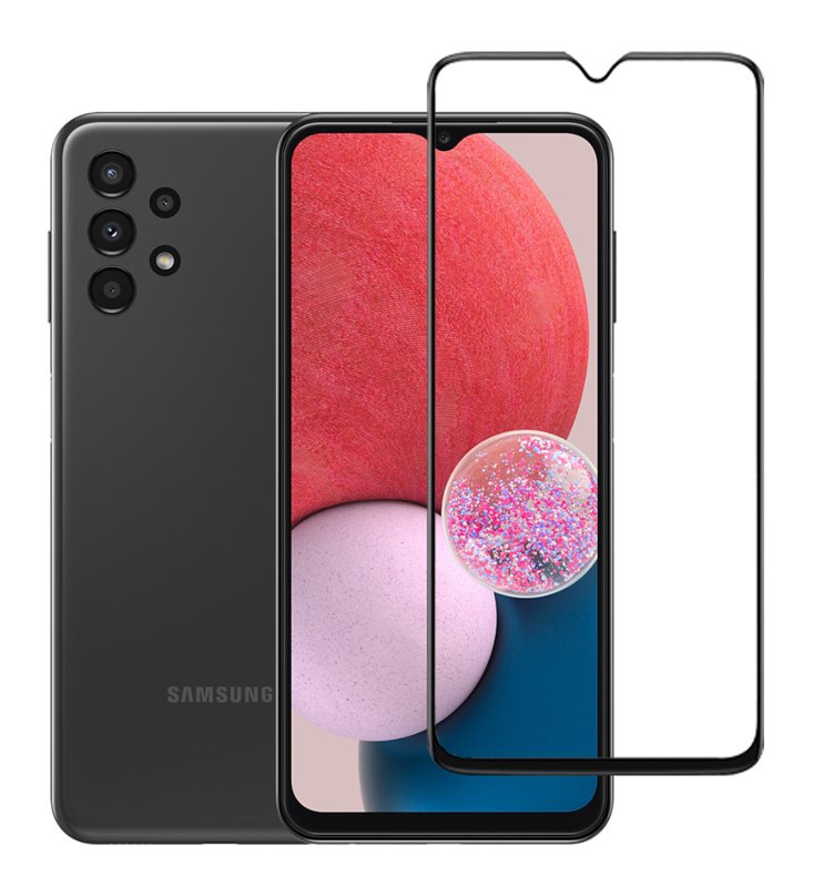 POWERTECH tempered glass 5D , full glue, Samsung A13, μαύρο 3746