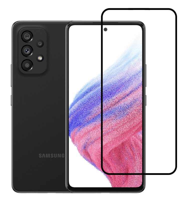 POWERTECH tempered glass 5D , full glue, Samsung A53 5G, μαύρο 3748