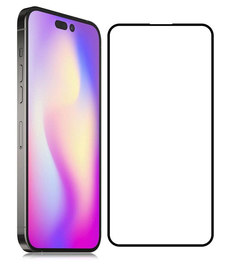 POWERTECH tempered glass 5D , iPhone 14, full glue, μαύρο 3857