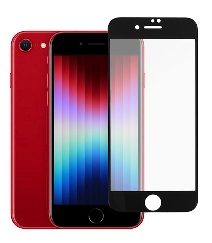 POWERTECH tempered glass 5D , full glue, iPhone SE 2022, μαύρο 3973