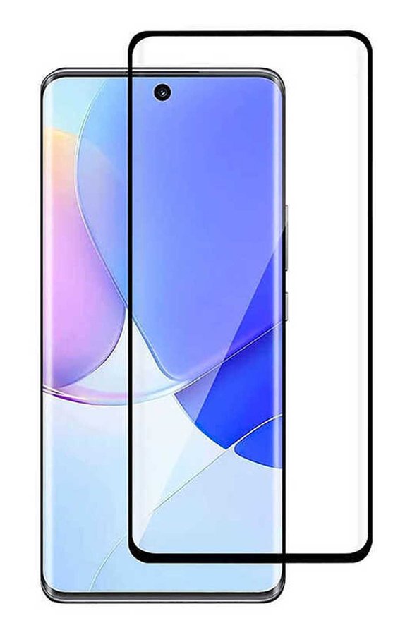 POWERECH tempered glass 5D, full glue, curved, Huawei P50 Pro, μαύρο 4085