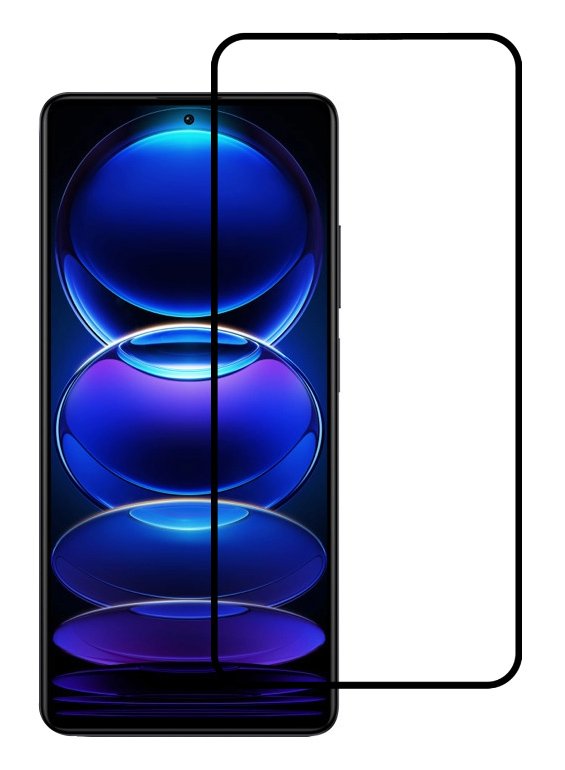 POWERECH tempered glass 5D, full glue, Xiaomi Redmi Note 12/5G, μαύρο 4304
