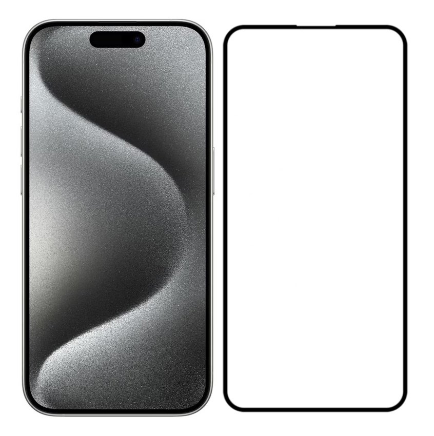 POWERTECH tempered glass 5D για iPhone 15 Pro Max, full glue 5527