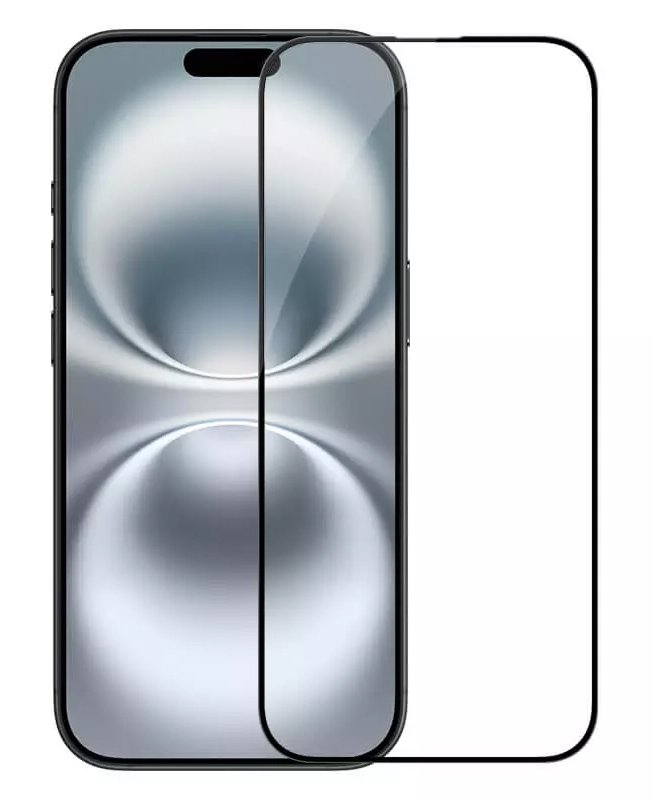 POWERTECH tempered glass 5D για iPhone 16 Plus, full glue 7655