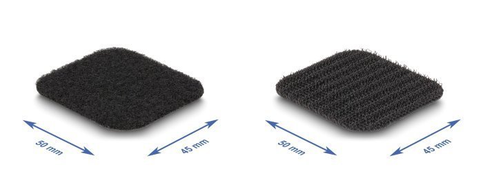 Αυτοκόλλητα τύπου Velcro σε ρολό 5m, 45x50mm, μαύρο 4773 - Image 2
