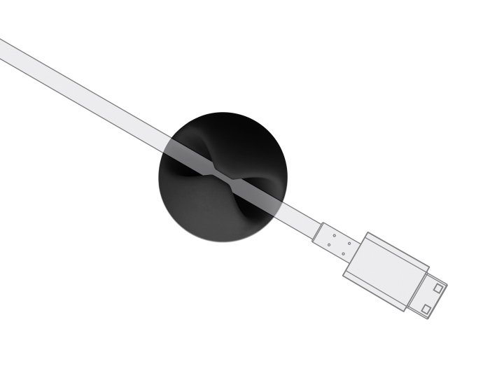 POWERTECH οργανωτές καλωδίων , 1 θέση, Φ9mm, μαύρο, 10τμχ 4789 - Image 2