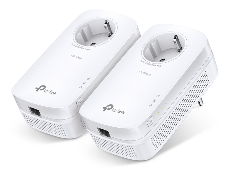TP-LINK Passthrough Powerline Starter Kit , AV1300, Ver: 3.0 3703