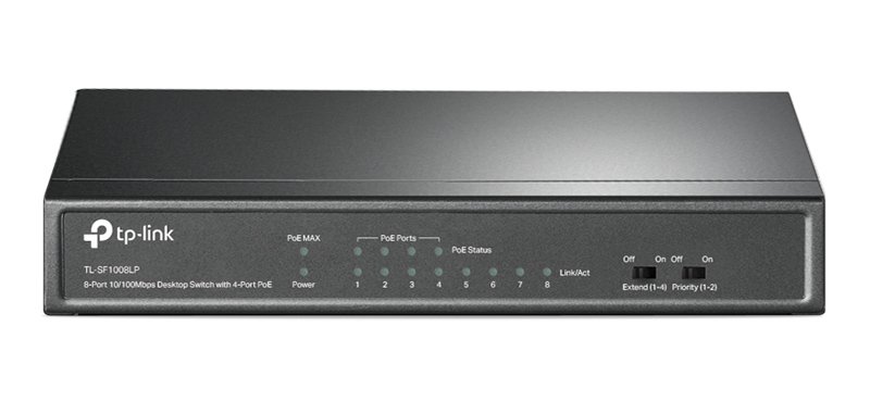 TP-LINK desktop switch , 8-Port 10/100Mbps, 4x PoE, Ver. 2.0 4684