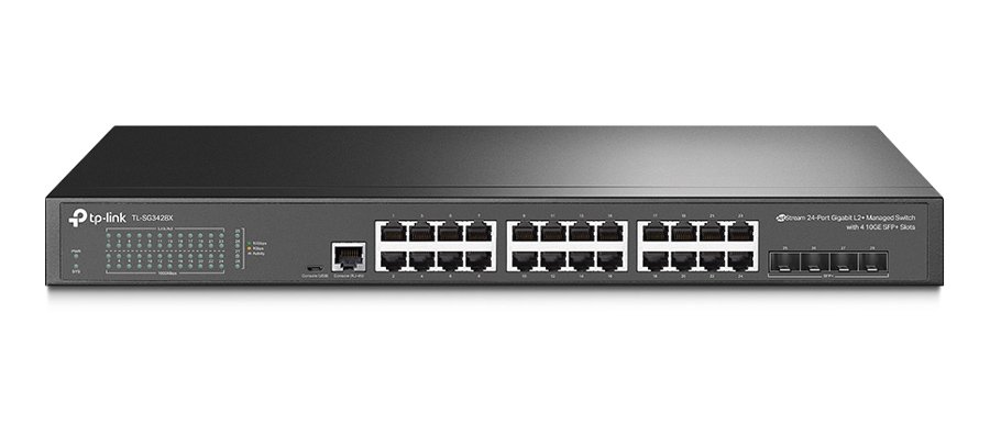 TP-LINK L2+ Managed Switch , 24-Port Gigabit, 4x SFP+, Ver.1.0 4668