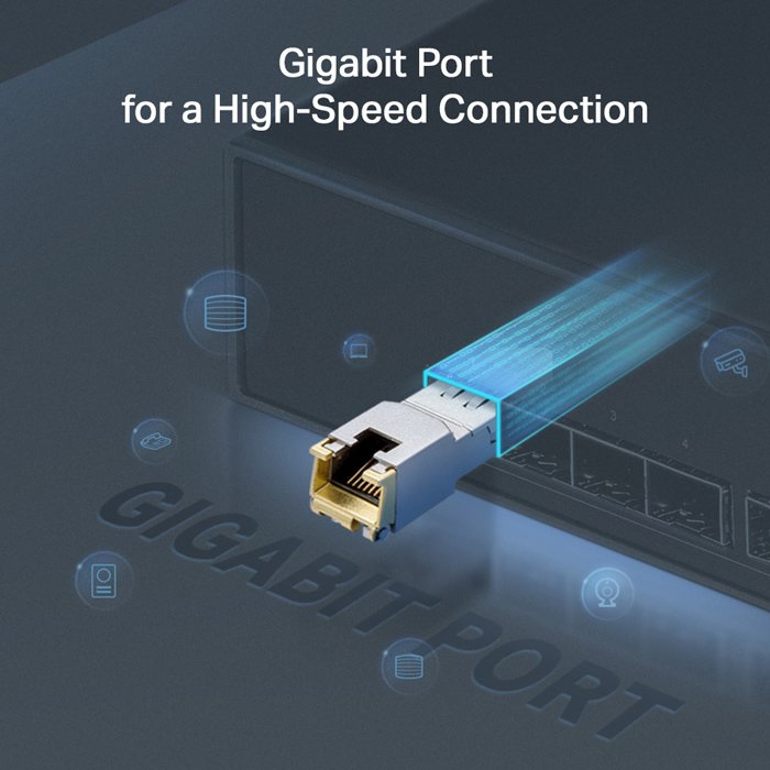 TP-LINK 1000BASE-T RJ45 SFP Module , έως 100m, Ver. 1.0 4687 - Image 2
