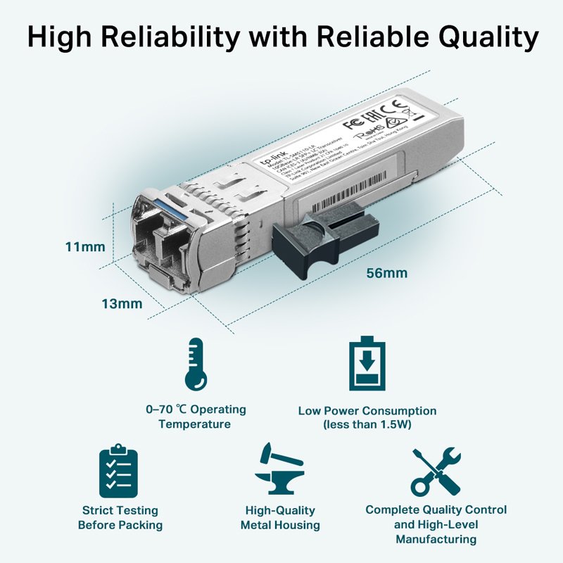 10GBase-LR SFP+ LC Transceiver, eos 10km, Ver. 1.0 4688 0 4