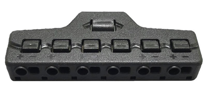 Splitter block  για LED καλωδιοταινίες, 6-port, μαύρο 5491