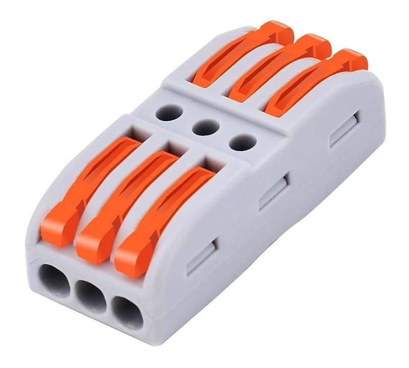 POWERTECH κλέμα σύνδεσης καλωδίων , 3pin προς 3pin, 10τμχ 9338