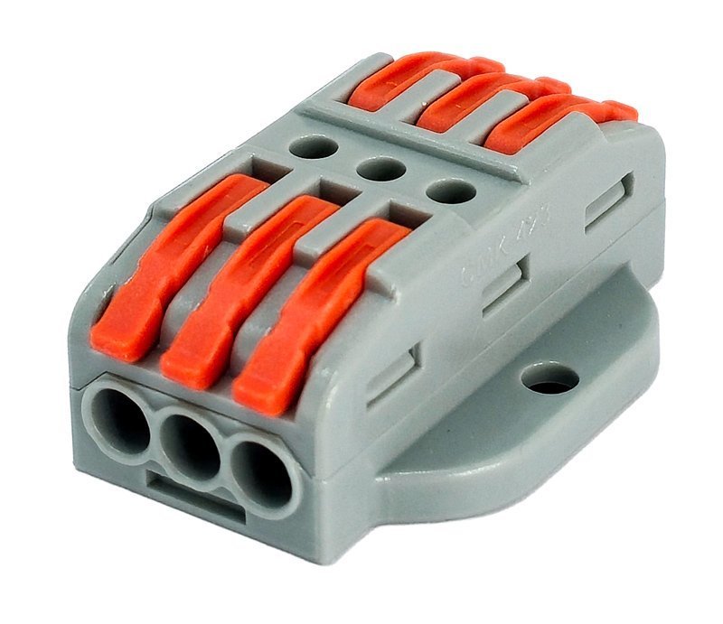 POWERTECH κλέμα σύνδεσης καλωδίων , 3pin προς 3pin, 10τμχ 9340