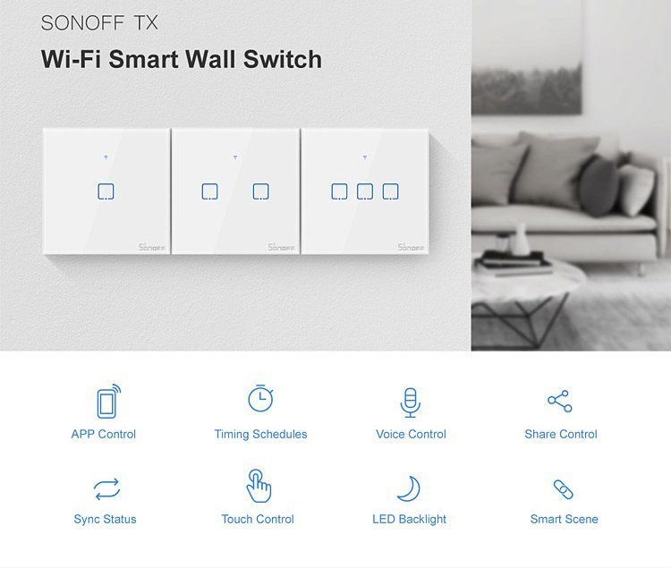 smart diakoptis TCh-2EU1C, afis, Wi-Fi, monos, leykos 1900 Diakoptis toichoy