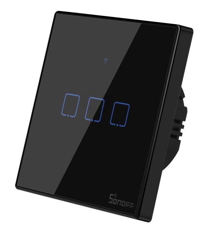 SONOFF smart διακόπτης ΤΧ-3EU3C, αφής, Wi-Fi, τριπλός, μαύρος 1905