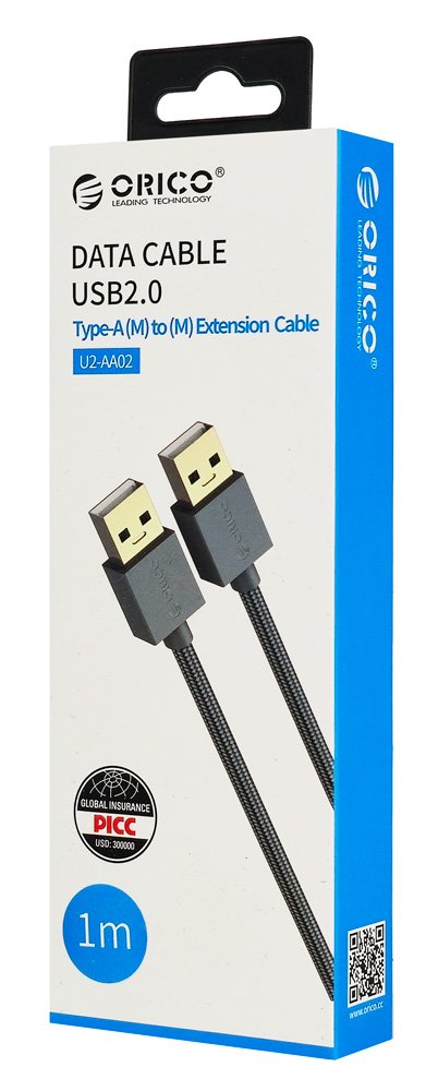 ORICO καλώδιο USB 2.0 , 480Mbps, 1m, γκρι - Image 3