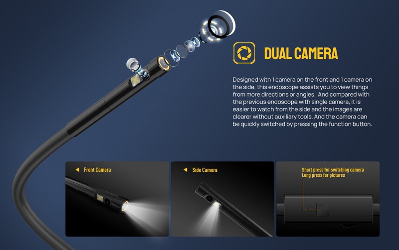 ULEFONE ενδοσκοπική κάμερα E02 για uSmart βύσμα, dual camera, IP67 4843 - Image 5