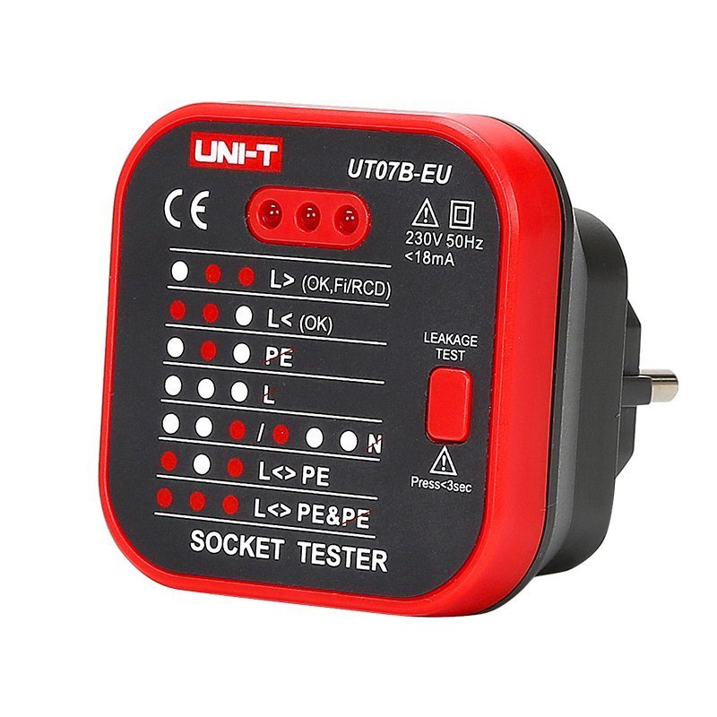 UNI-T tester πρίζας , 230V, 50Hz 5153