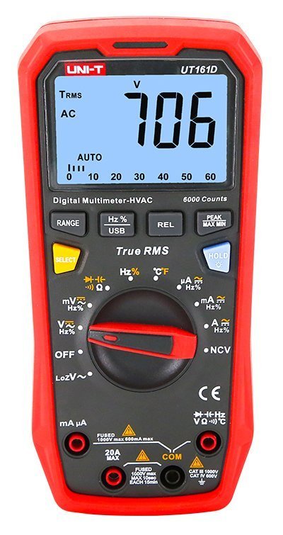 UNI-T ψηφιακό πολύμετρο , 1000V AC/DC, NCV, True RMS 2759