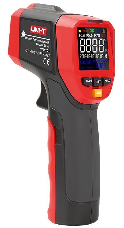 thermometro yperythron, me diplo laser, -32 eos +600 °C 1845 Thermometro - Ygrasiometro 1