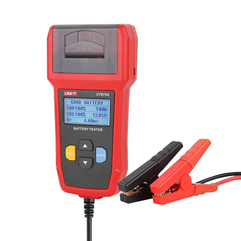 UNI-T tester μπαταρίας αυτοκινήτων  με κροκοδειλάκια & εκτυπωτή 5154