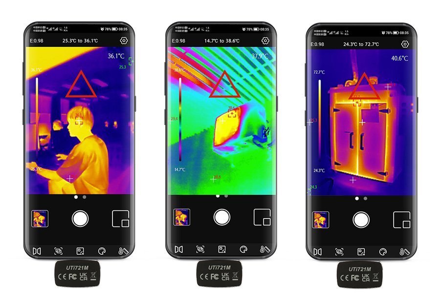 UNI-T συσκευή θερμικής απεικόνισης i721M για smartphone, έως 550 °C 4291 - Image 3