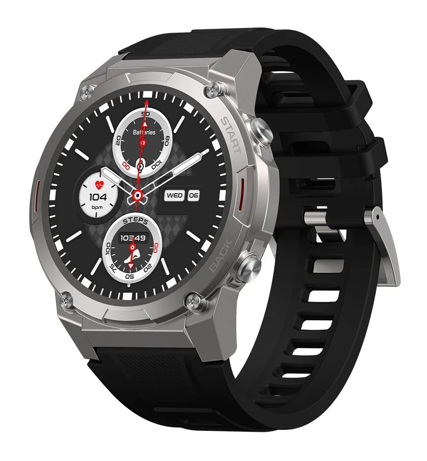 ZEBLAZE smartwatch ibe 7 Pro, heart rate, 1.43" AMOLED, 3 ATM, ασημί