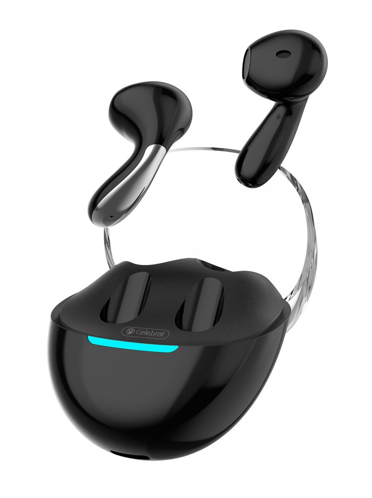 CELEBRAT earphones με θήκη φόρτισης , True Wireless, Φ13mm, μαύρα 6337