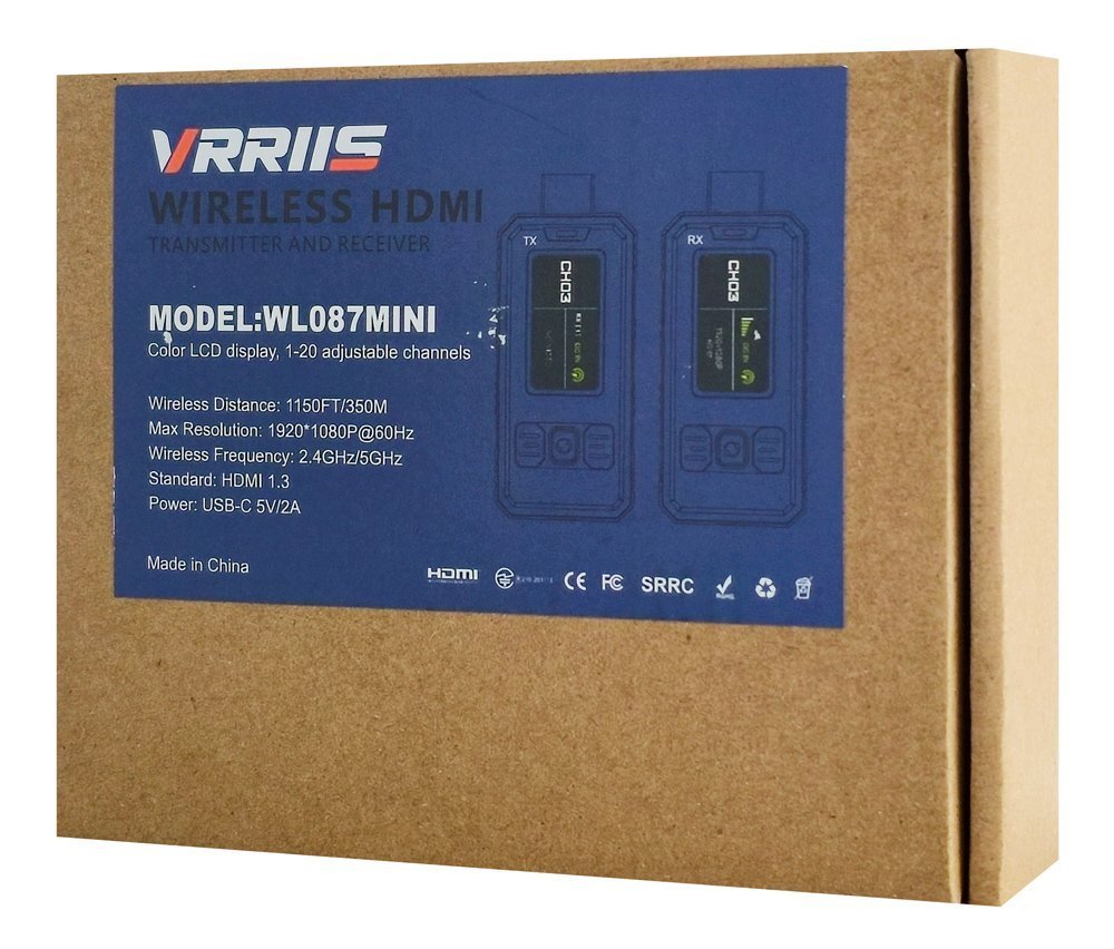 VRRIIS HDMI σύστημα ασύρματης μετάδοσης βίντεο Mini, 1080p, 2.4/5GHz, έως 350m 9790 - Image 7