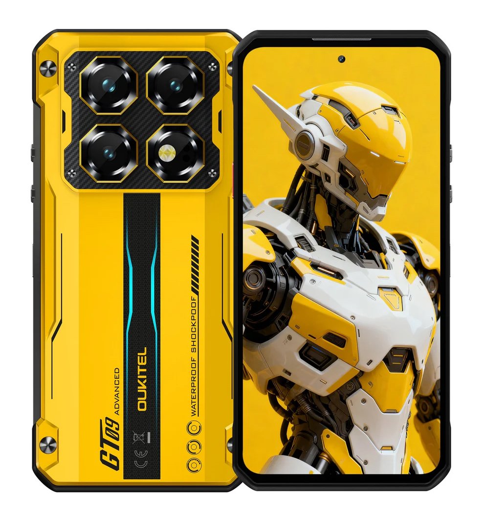 OUKITEL smartphone , 7.2", 8/256GB, 5G, 10000mAh, IP68/IP69K/MIL-STD-810H, κίτρινο 9806