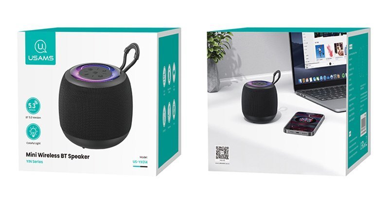 USAMS φορητό ηχείο US-014, 10W, Bluetooth, 1200mAh, μαύρο 6897 - Image 6