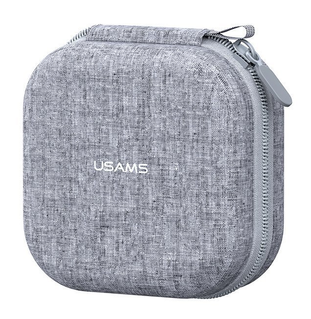 USAMS θήκη οργάνωσης ακουστικών Bluetooth , 9.5x9.5x5cm, γκρι 8990