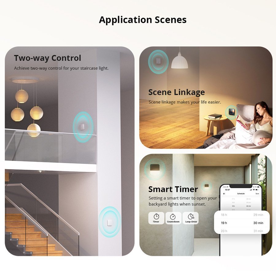 smart diakoptis -L2, 1-gang, ZigBee 3.0, leykos 5294 Endiamesos diakoptis
