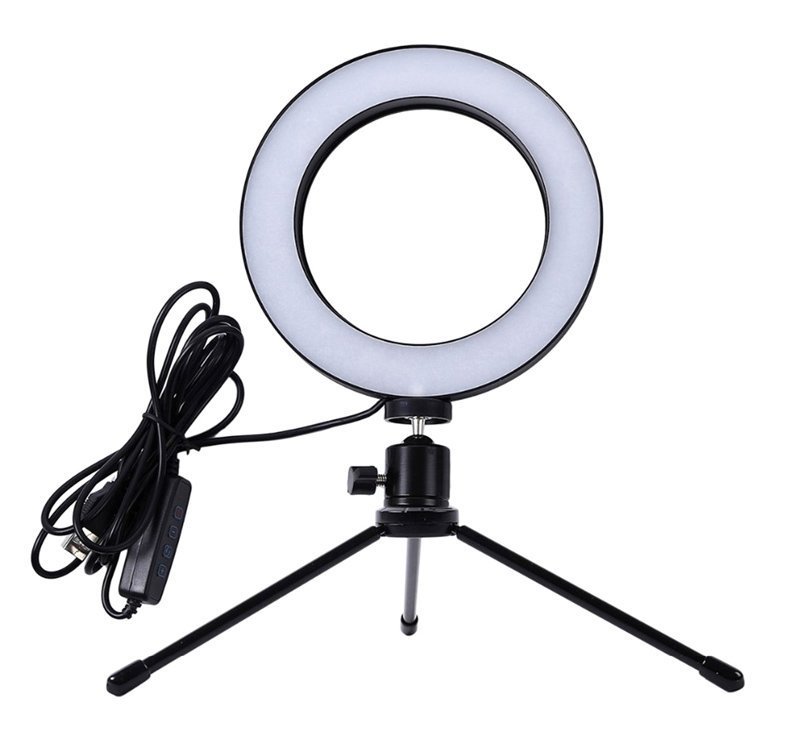 Φωτιστικό δαχτυλίδι LED  με μίνι τρίποδα, Φ 16cm, 12W 4011