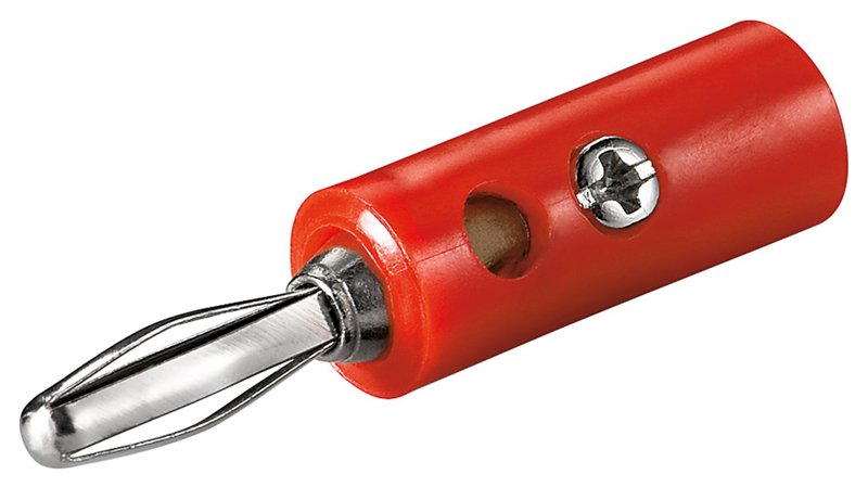 GOOBAY βύσμα μπανάνα plug , αρσενικό 4.5mm, κόκκινο, 10τμχ 2212