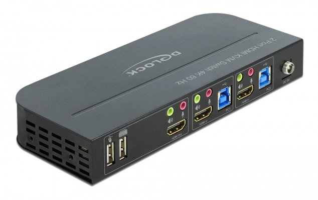 HDMI KVM Switch, 2 ports, USB 3.0, Audio, 4K/60Hz, mayro 2709 KVM 2
