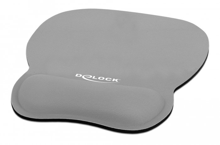 DELOCK Mousepad  με στήριγμα καρπού, 245x206 mm, γκρι 1731
