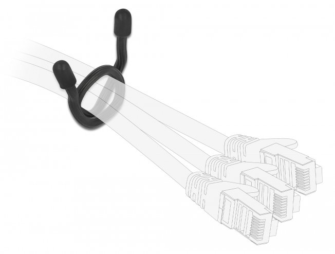 DELOCK Δεματικά καλωδίων , εύκαμπτα, 80x4mm, χρωματιστά, 10τμχ 1424 - Image 2