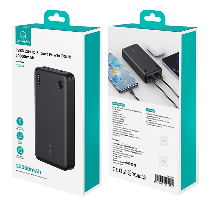 power bank CD54, x thyres exodoy, 0000mAh, 10W, mayro 15001 - 20000mAh